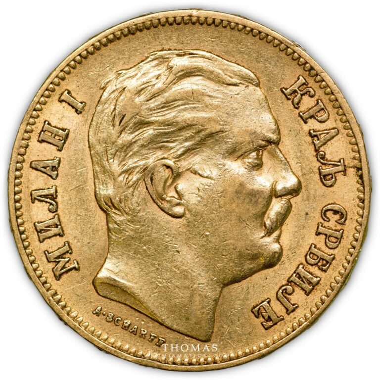 Gold - Serbia - Milan Ier - 20 Dinara or - 1882 - Vienna