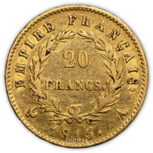 Napoléon Ier - Gold - 20 Francs or - 1815 A paris -3