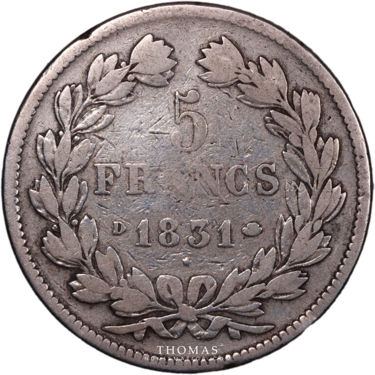 Louis Philippe I - 5 Francs - 1831 D Lyon edge incuse