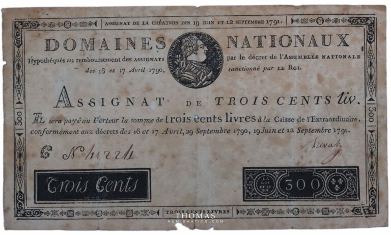 Louis XVI - Revolution - Assignat 300 Livres - old fake