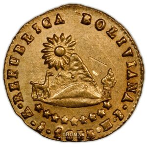 Bolivia - Gols 1/2 Scudo or 1855 - Potosi