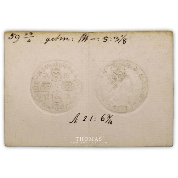 Netherlands - Dutch Republic - Assay receipt 1759 - playing card - Gold Louis or noailles