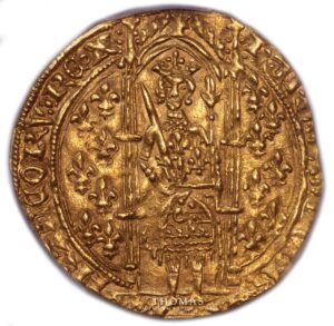 Charles V - gold - Franc à pied or - PCGS MS 62