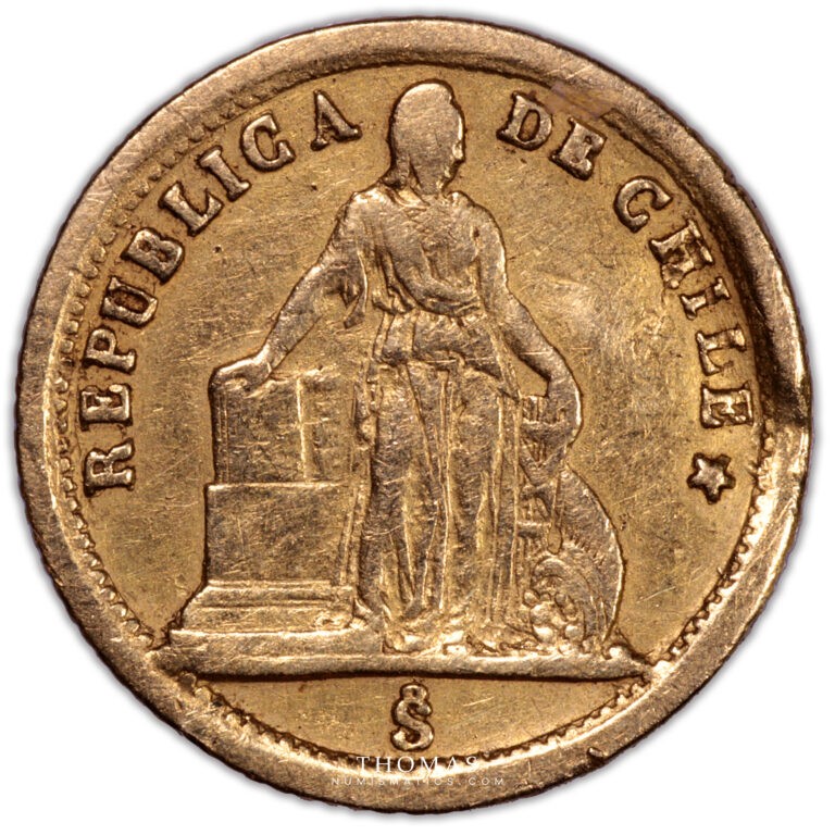 Chili – Peso or 1860 – Santiago – 2 avers