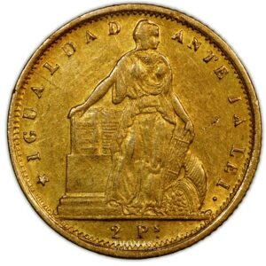 Chile - Gold 2 pesos - 1857 Santiago