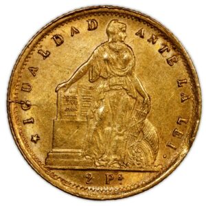 Chile -Gold 2 pesos 1859 - Santiago