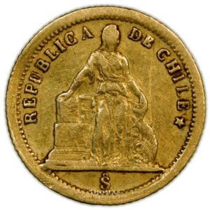 Chile - Gold Peso or 1862 - Santiago