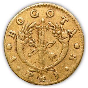 Gold - Colombia - Peso - 1825 Bogota