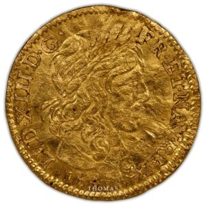 demi louis XIII or 1641 A obverse gold
