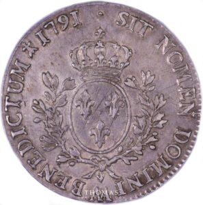 Louis XVI - Écu aux branches d’olivier - 1791 AA - PCGS AU 55