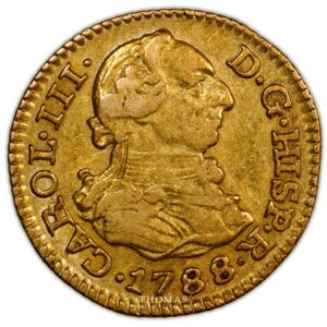 Spain - Charles III 1/2 Gold Escudo or 1788 - Madrid