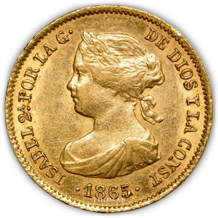 Gold - Spain - Isabel II - 2 escudos - 1865 Madrid