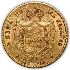 Gold - Spain - Isabel II - 2 escudos - 1865 Madrid