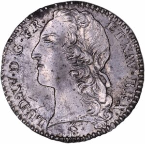 Louis XV - Uniface tin trial pattern of the obverse of 1/10 Ecu au bandeau