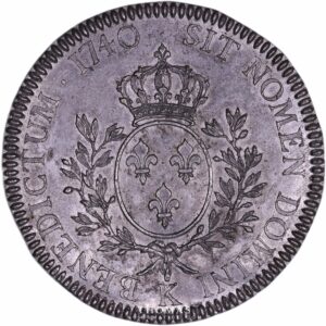 Louis XV - Uniface tin trial pattern of the reverse of Ecu au bandeau - 1740 K Bordeaux