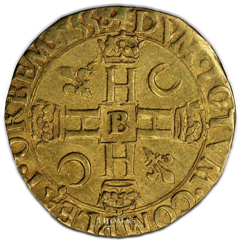 Henri II - Henri d'or 1558 B Rouen - 69900 examples
