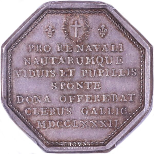 Token - Clergy donation american independence 1782 PCGS AU 58