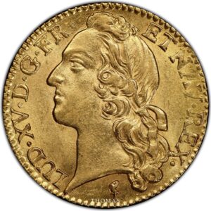 Louis XV - Gold - Louis d'or au bandeau - 1749 W Lille - PCGS MS 62