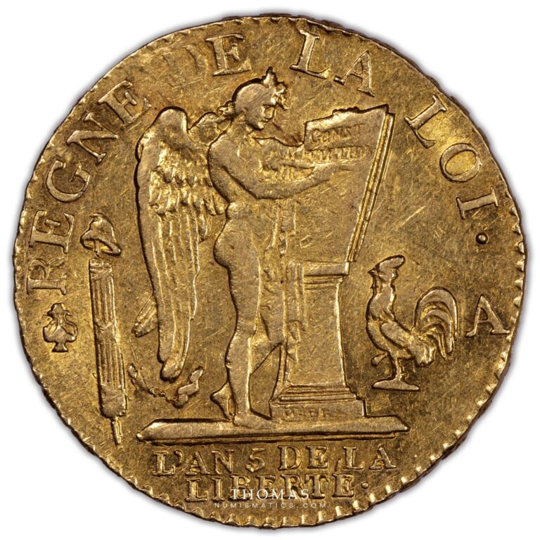 Louis or constitutionnel 24 livres en or 1793 A reverse gold