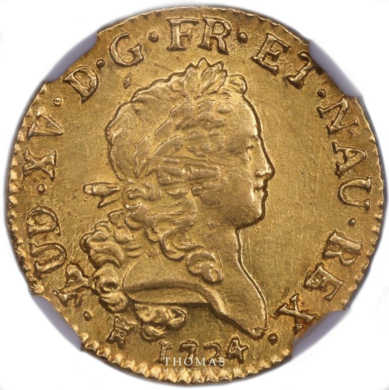 Louis XV - Gold - Louis d'or Mirliton - 1724 M Toulouse NGC MS 63 top pop