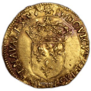 louis XIII ecu or soleil 1640 aix avers