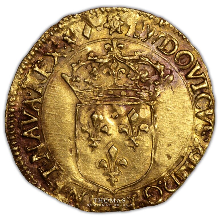 louis XIII ecu or soleil 1640 aix obverse gold