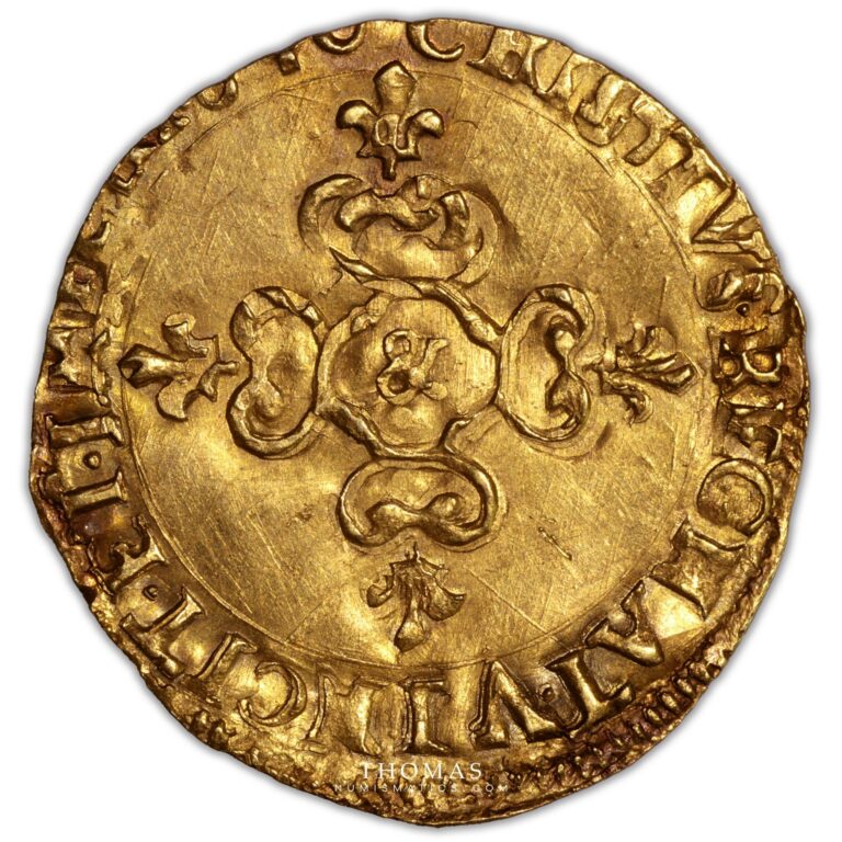 louis XIII ecu or soleil 1640 aix reverse gold