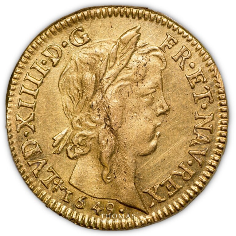 Louis XIV - Gold - Louis d'or mèche longue - 1649 T Nantes