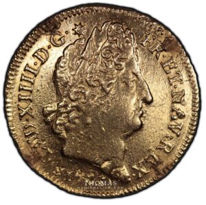 Louis XIV - gold - Louis d'or aux 8L aux insignes - 1701 K Bordeaux