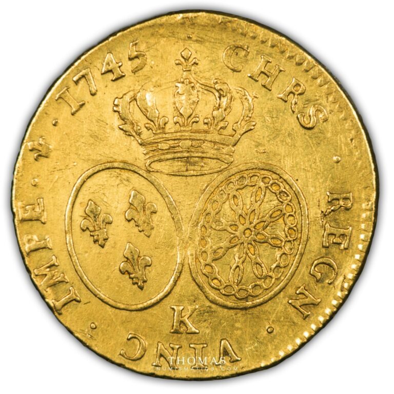 Louis XV - Gold - Double Louis d'or au bandeau - 1745 K Bordeaux