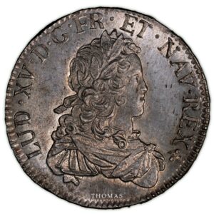 Louis XV ecu de france 1725 V obverse