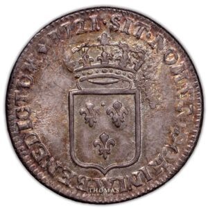 Louis XV tiers ecu 1721 W lille reverse