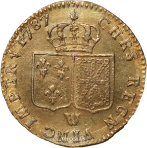 Louis XVI - gold Louis d'or à la tête nue - 1787 W Lille