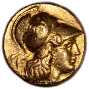 Macédoine – Alexandre III le Grand – Statère or – Odessa – Pedigree Bourgey 1975 obverse gold