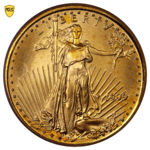 Coin United-States -  Gold - 5 dollars American Eagle - 1999 - PCGS MS 69 - WTC Ground Zero obverse
