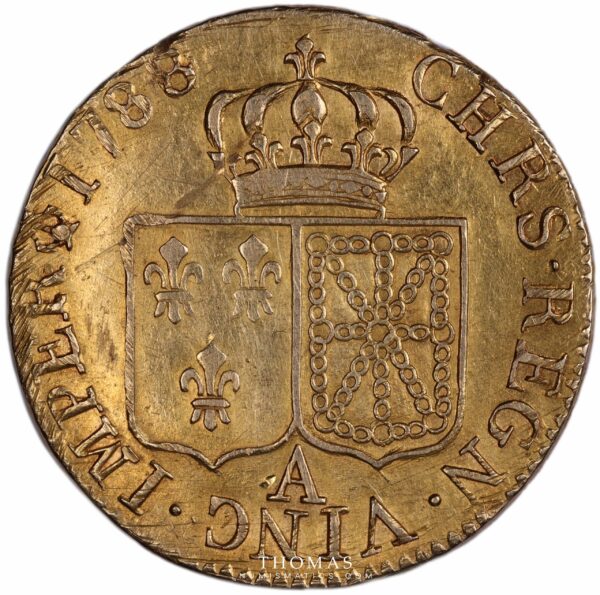 Louis XVI - Gold - Louis d'or à la tête nue - 1788 A Paris - old fake - Gilt platinum