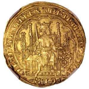 Monnaie - France Philippe VI de Valois Écu d'or à la chaise - NGC MS 62-Avers