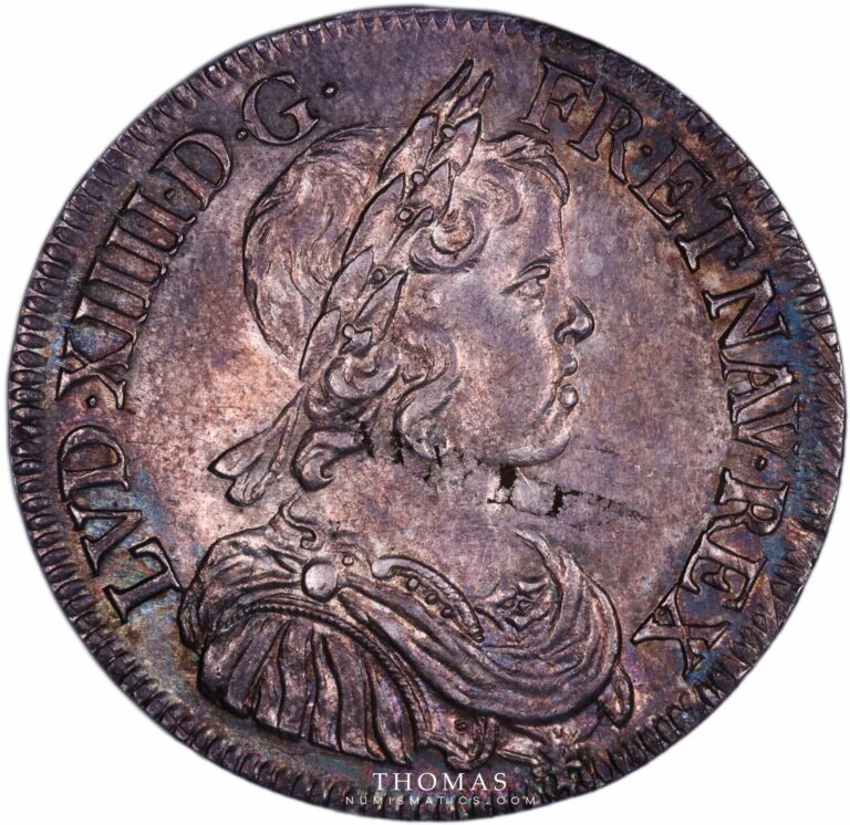 Louis XIV - 1/2 Ecu à la mèche courte - 1645 A Paris