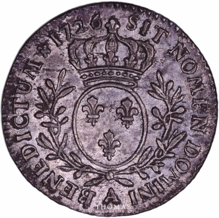 Louis XV - 1/10 Ecu aux branches d'olivier - 1726 A Paris