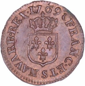 Louis XV - Liard à la vieille tête - 1769 S Reims