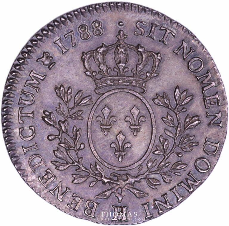 Louis XVI - 1/5 Ecu aux branches d'olivier - 1788 H La Rochelle - 2