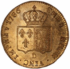 Louis XVI - Gold - Double Louis gold à la tête nue - 1786 D Lyon