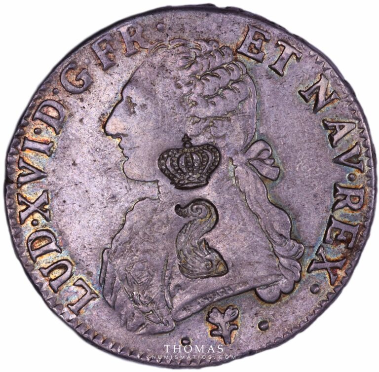 Louis XVI - Ecu aux branches d'olivier - 1786 L Bayonne -Dolphin crowned countermark
