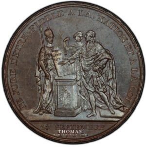 Constitution - Monneron - 1791 Birmingham - polished planchet - Proof