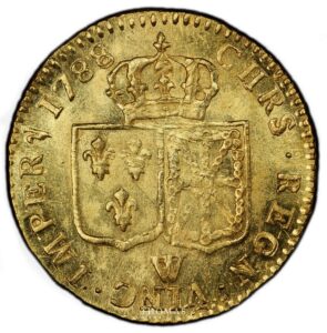 reverse gold louis xvi or PCGS MS 63 1788 W