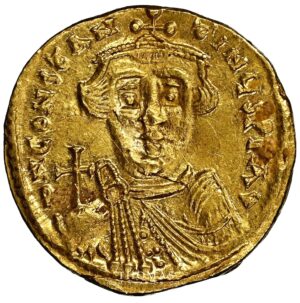 Gold solidus constans II MS ngc obverse