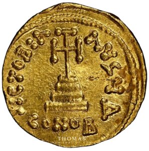 Gold solidus constans II MS ngc reverse