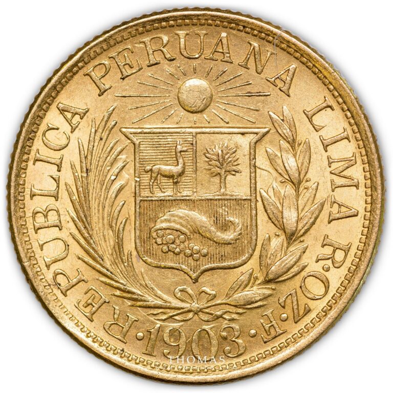 Gold - Peru - una - Libra - 1903