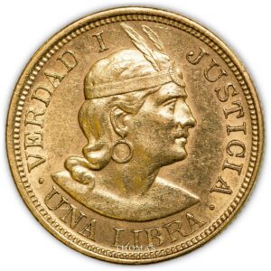 Peru - Gold - Una Libra - 1910