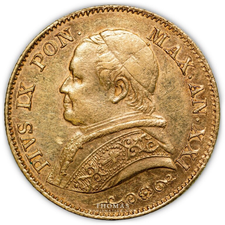 Gold - Vatican - Pius IX - 20 lire - 1866 Roma